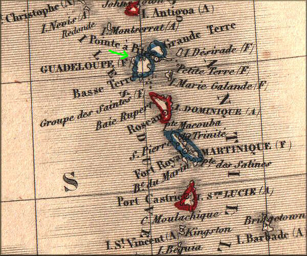 Les Antilles en 1843, www.kelibia.fr/histoirepostale
